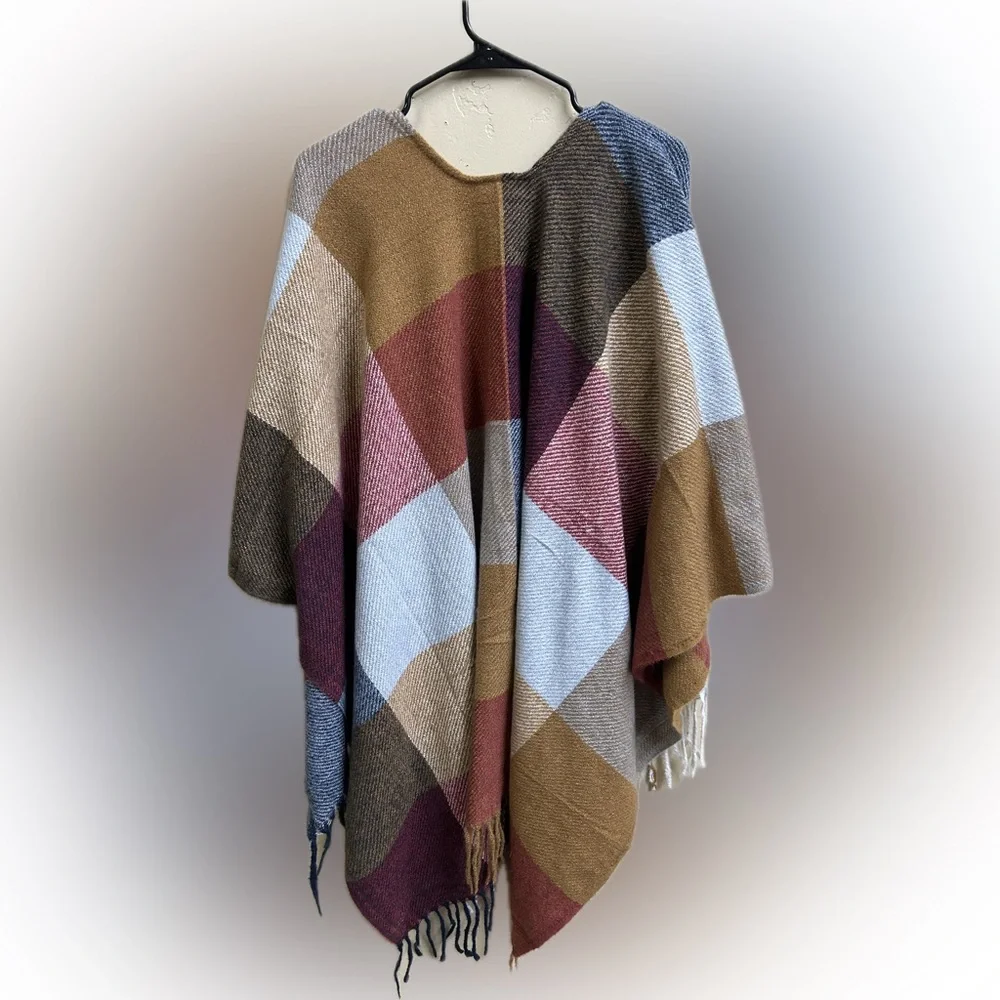Cozy Luxe Plaid Shawl Wrap| OS - Picture 7 of 9